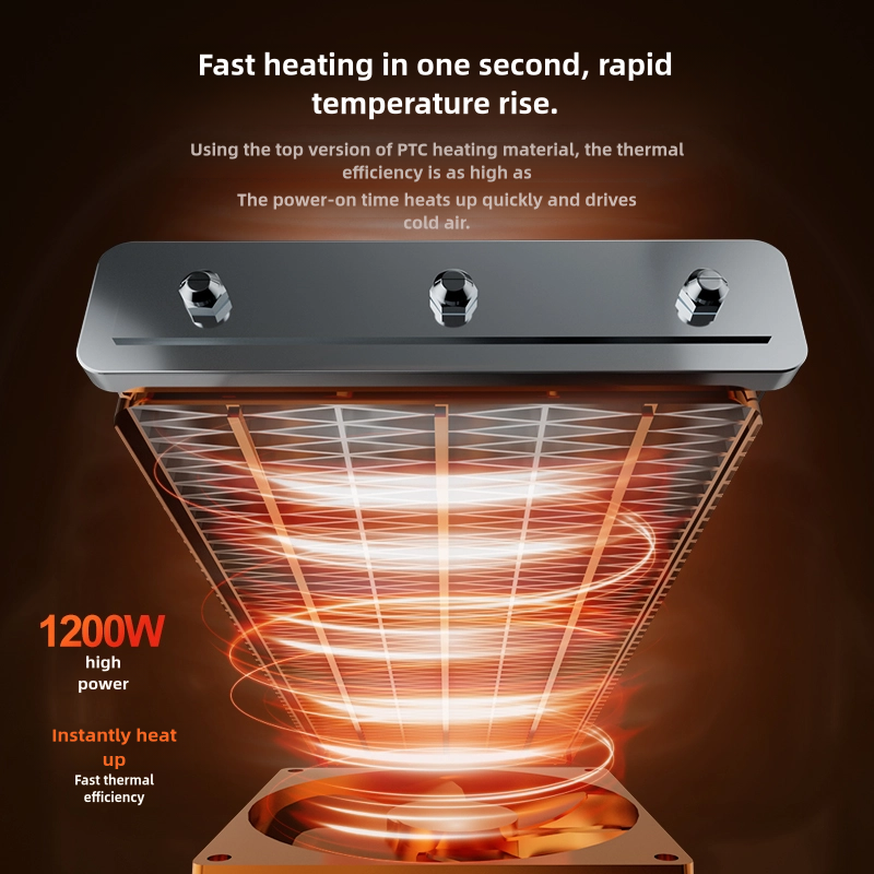 1200W Electric Room Fan Heater with Humidifier Fast Heating LED Display Overheat Protection