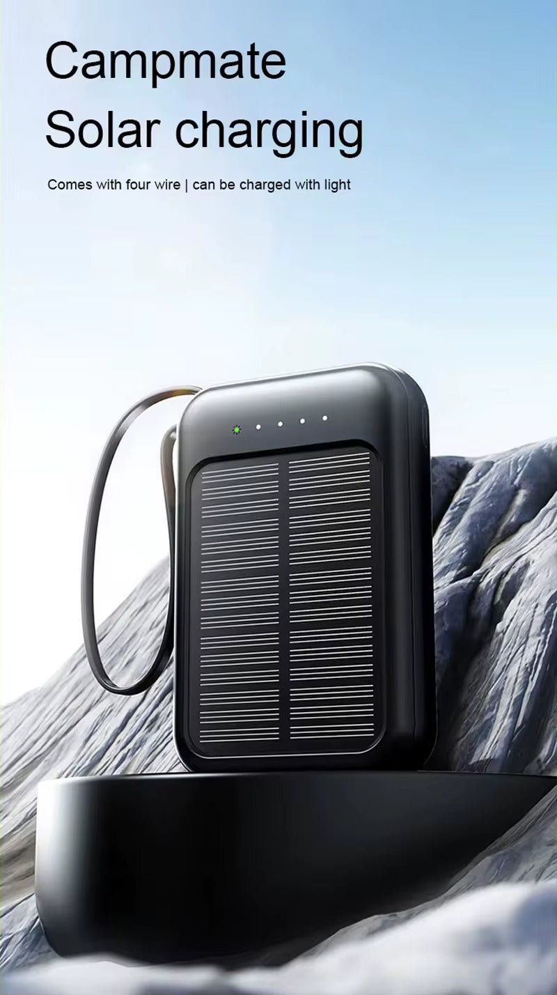 20000mAh Solar Power Bank Portable Fast USB LED Charger for iPhone, Android | 2025 New Design