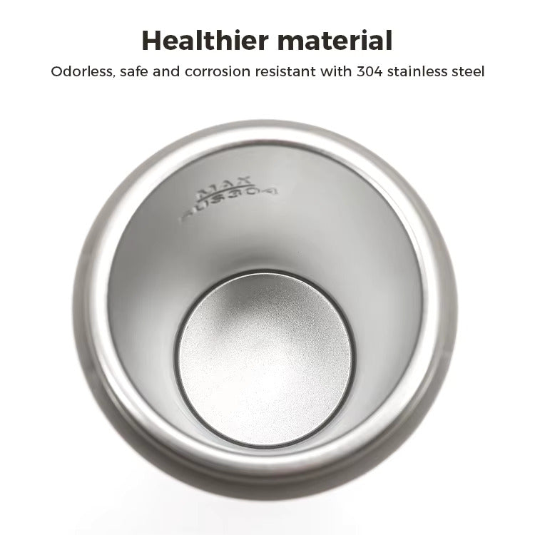 Ac-Dc Portable Electric Water Bottle | 450 mL Electric Water Kettle | Biomaterial 304 Steel Grade | One Button With Boil-Dry Protection Water Heater | For Car/Travel/Indoor/Outdoor