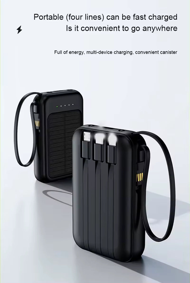 20000mAh Solar Power Bank Portable Fast USB LED Charger for iPhone, Android | 2025 New Design