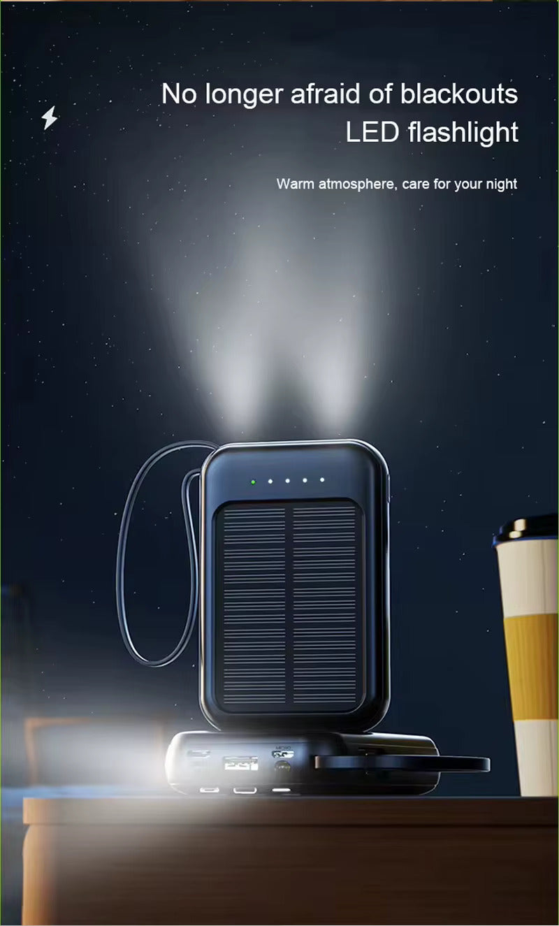 20000mAh Solar Power Bank Portable Fast USB LED Charger for iPhone, Android | 2025 New Design