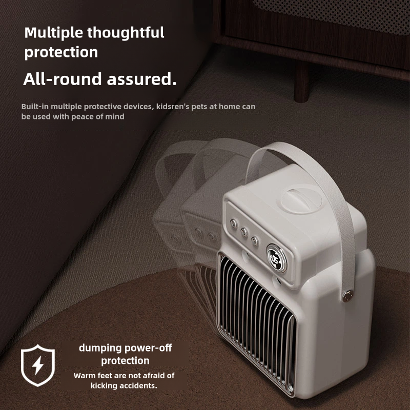 1200W Electric Room Fan Heater with Humidifier Fast Heating LED Display Overheat Protection
