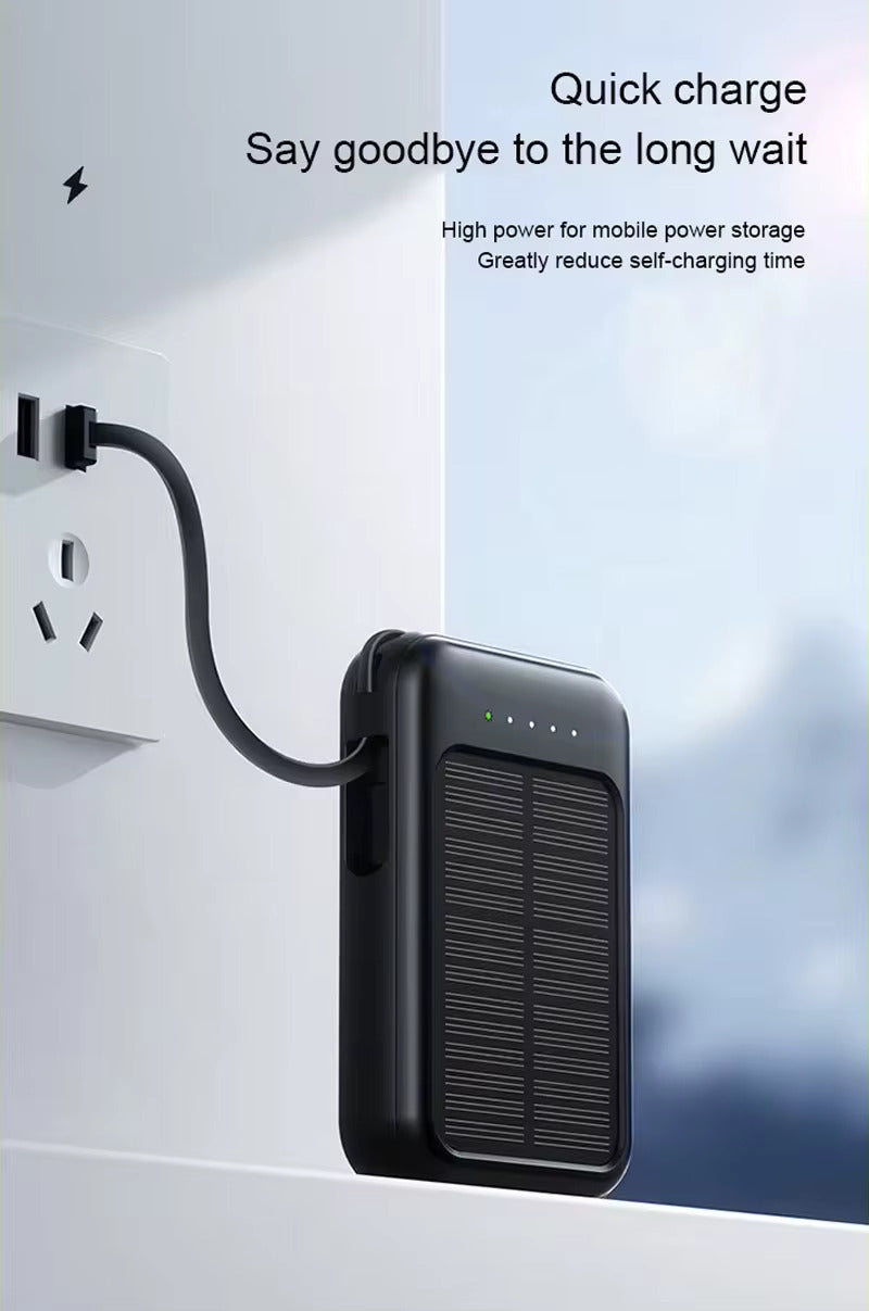 20000mAh Solar Power Bank Portable Fast USB LED Charger for iPhone, Android | 2025 New Design