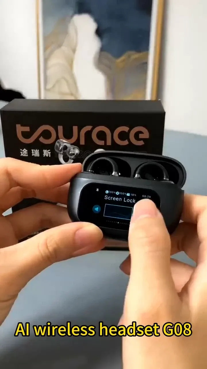 Wireless Earphones Stereo TWS Earbuds | LED Touchscreen, ANC & AI Translator