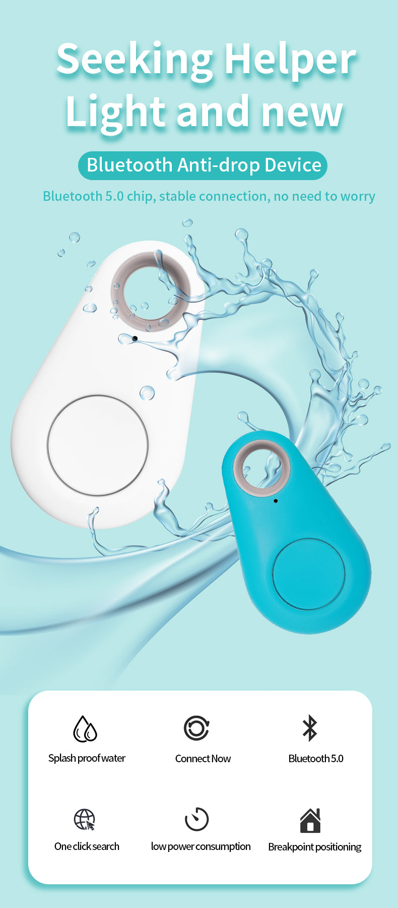 Best Bluetooth Tracker| Real time Locator | Smart GPS Tag Key Finder | Tile Mate Tracker | Anti-lost Device for Pet/Car/Wallet/Kids/Keys/Luggage/Bicycle