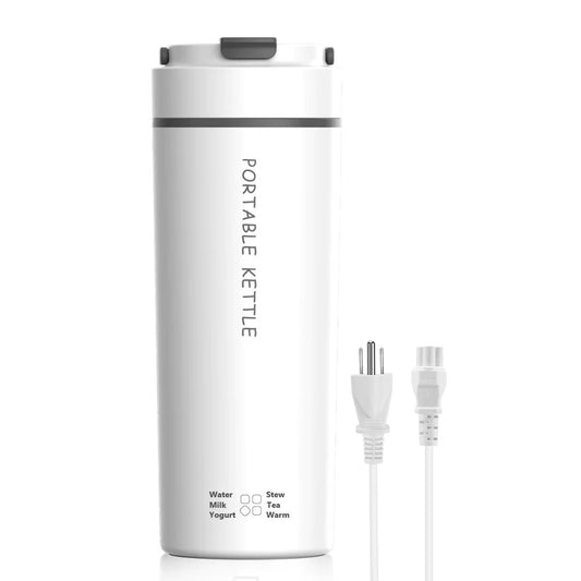 450 mL Portable Electric Water Bottle | Digital Multiple Temperature Control | Biomaterial 304 Steel Grade | Travel Electric Water Kettle | AC-DC Power Supply | For Car/Travel/Indoor/Outdoor