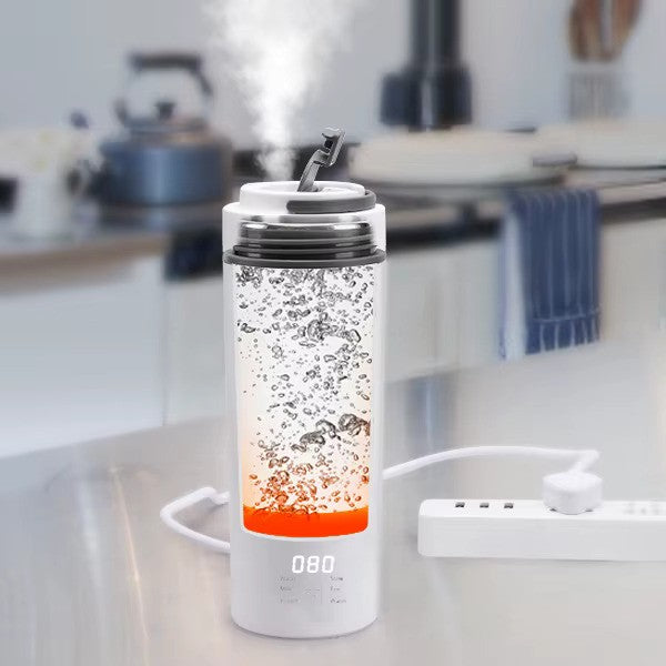 450 mL Portable Electric Water Bottle | Digital Multiple Temperature Control | Biomaterial 304 Steel Grade | Travel Electric Water Kettle | AC-DC Power Supply | For Car/Travel/Indoor/Outdoor