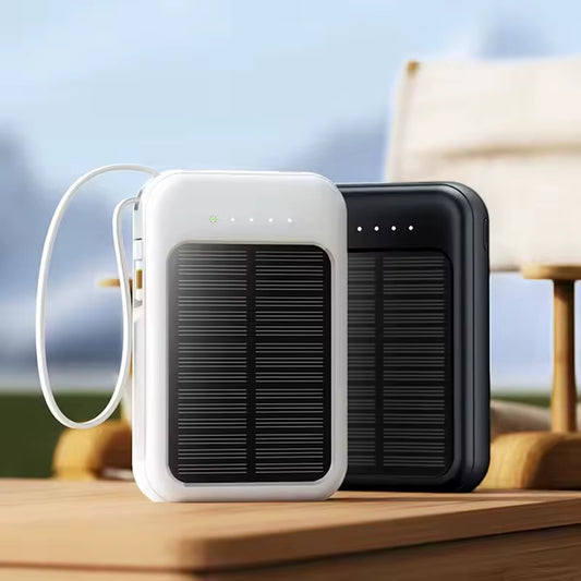 10000mAh Solar Power Bank Portable Fast USB LED Charger for iPhone, Android | 2025 New Design