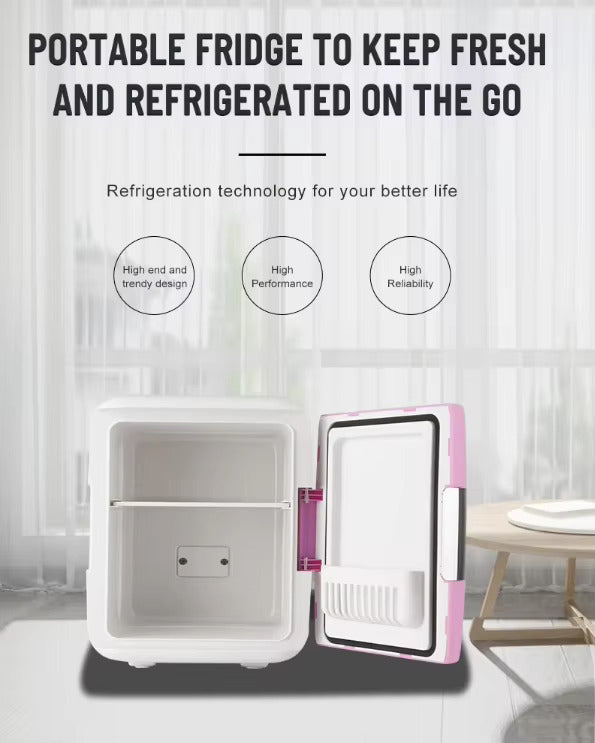 5L AC/DC Portable Mini Refrigerator | Travel Refrigerator | Skincare Fridge | Medicine Storage Fridge | Energy Efficient |For Car/Hotel/Bedroom