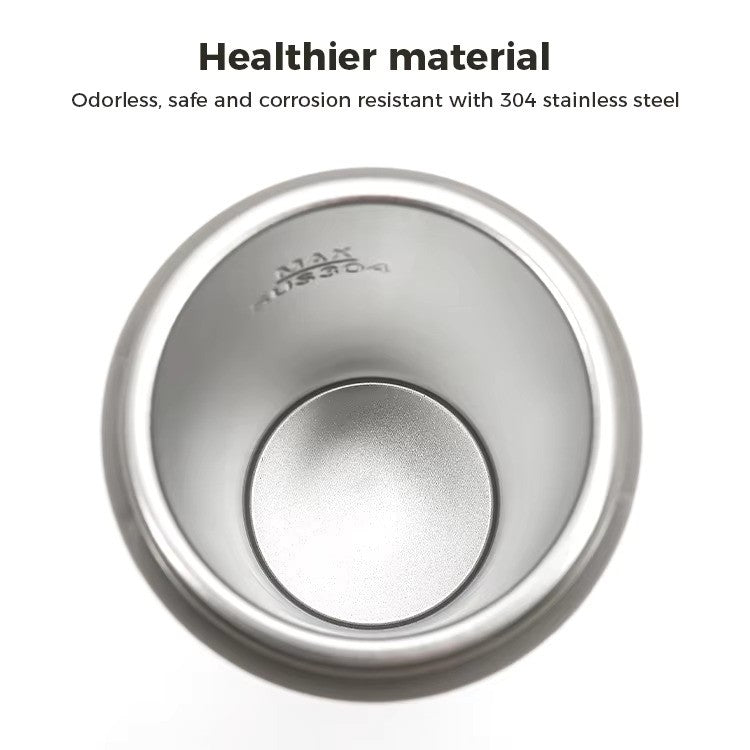 480 mL Portable Electric Kettle Travel Water Boiler Ac Powered Smart Water Bottle Stainless Steel Pot Auto Shut Off