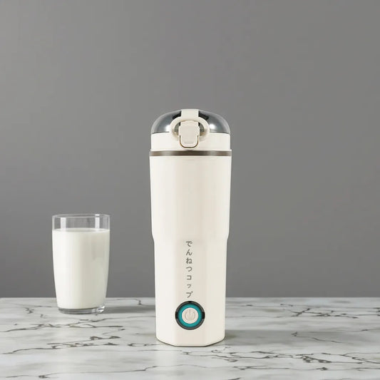 Ac-Dc Portable Electric Water Bottle | 450 mL Electric Water Kettle | Biomaterial 304 Steel Grade | One Button With Boil-Dry Protection Water Heater | For Car/Travel/Indoor/Outdoor