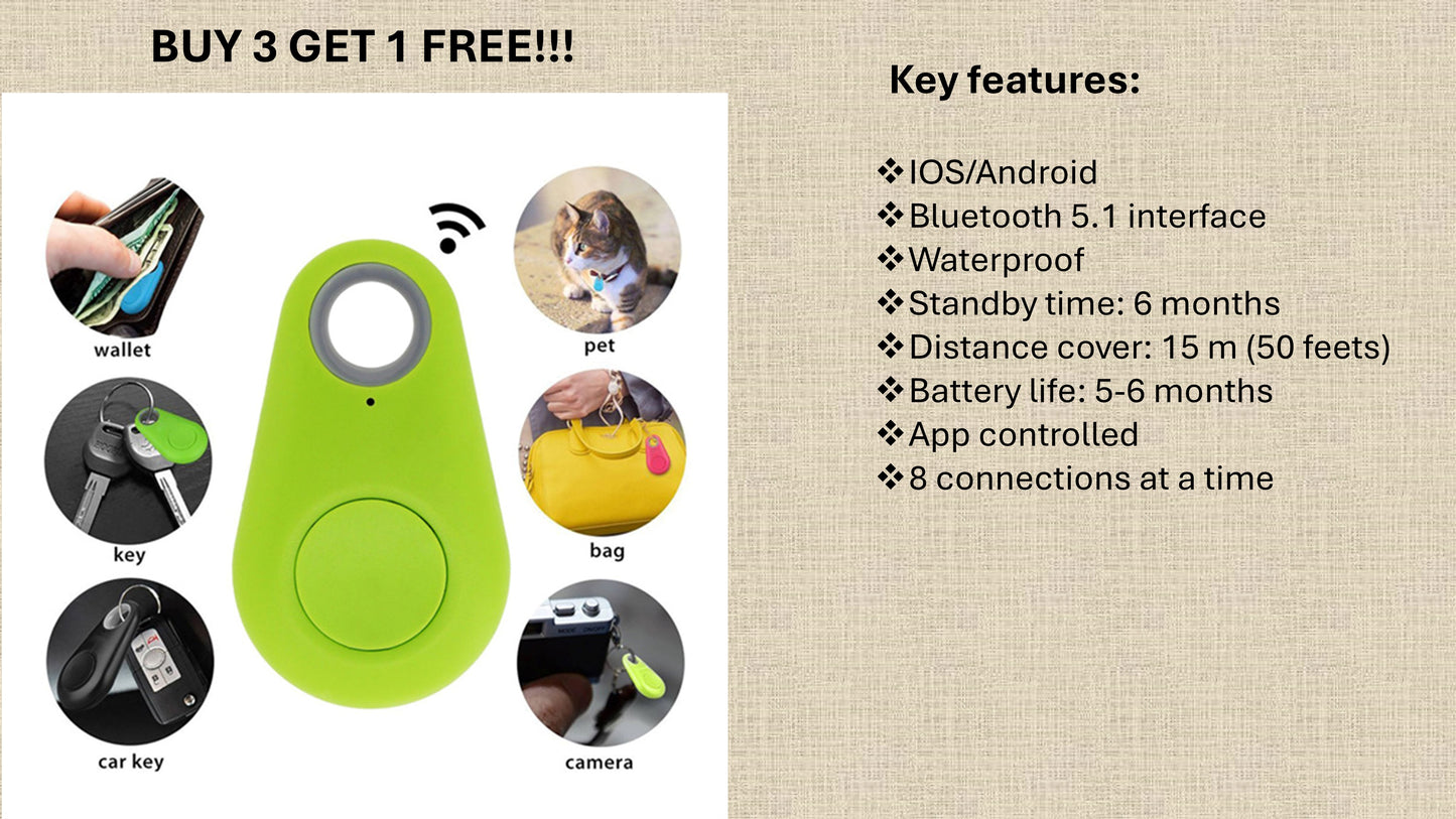 Best Bluetooth Tracker| Real time Locator | Smart GPS Tag Key Finder | Tile Mate Tracker | Anti-lost Device for Pet/Car/Wallet/Kids/Keys/Luggage/Bicycle