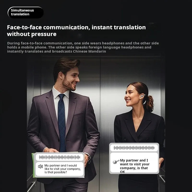 Wireless Earphones Stereo TWS Earbuds | LED Touchscreen, ANC & AI Translator