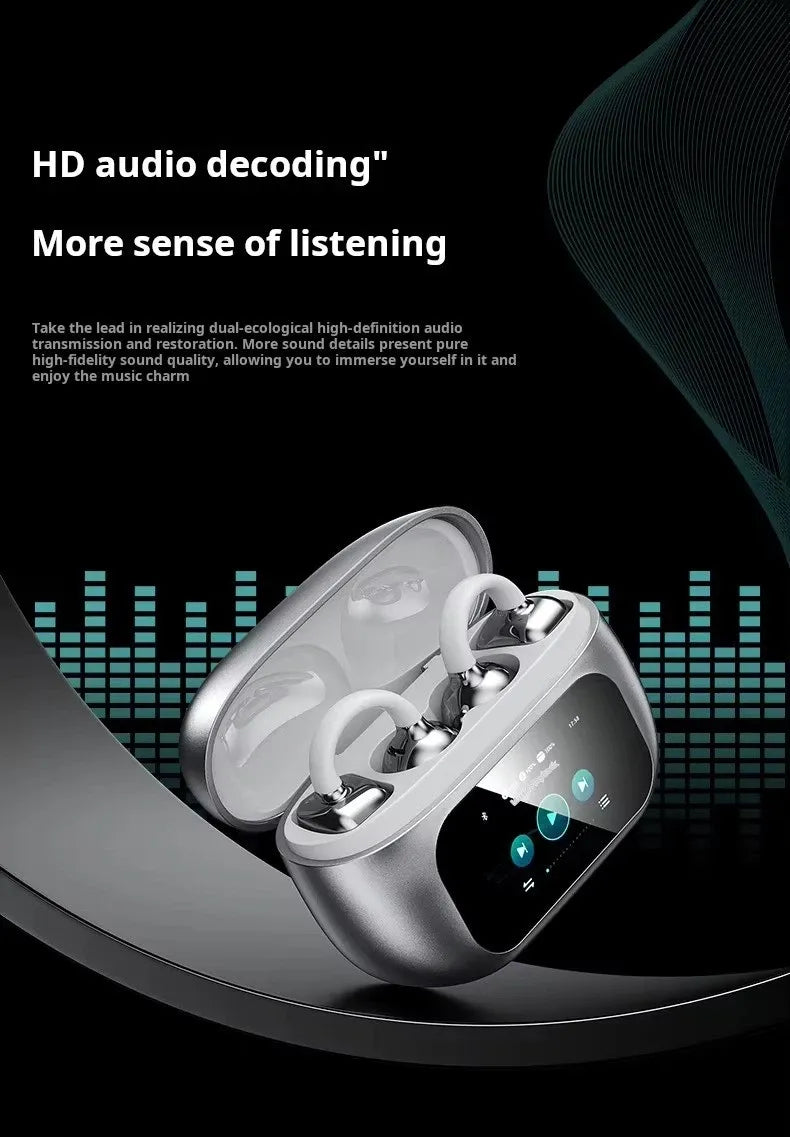 Wireless Earphones Stereo TWS Earbuds | LED Touchscreen, ANC & AI Translator